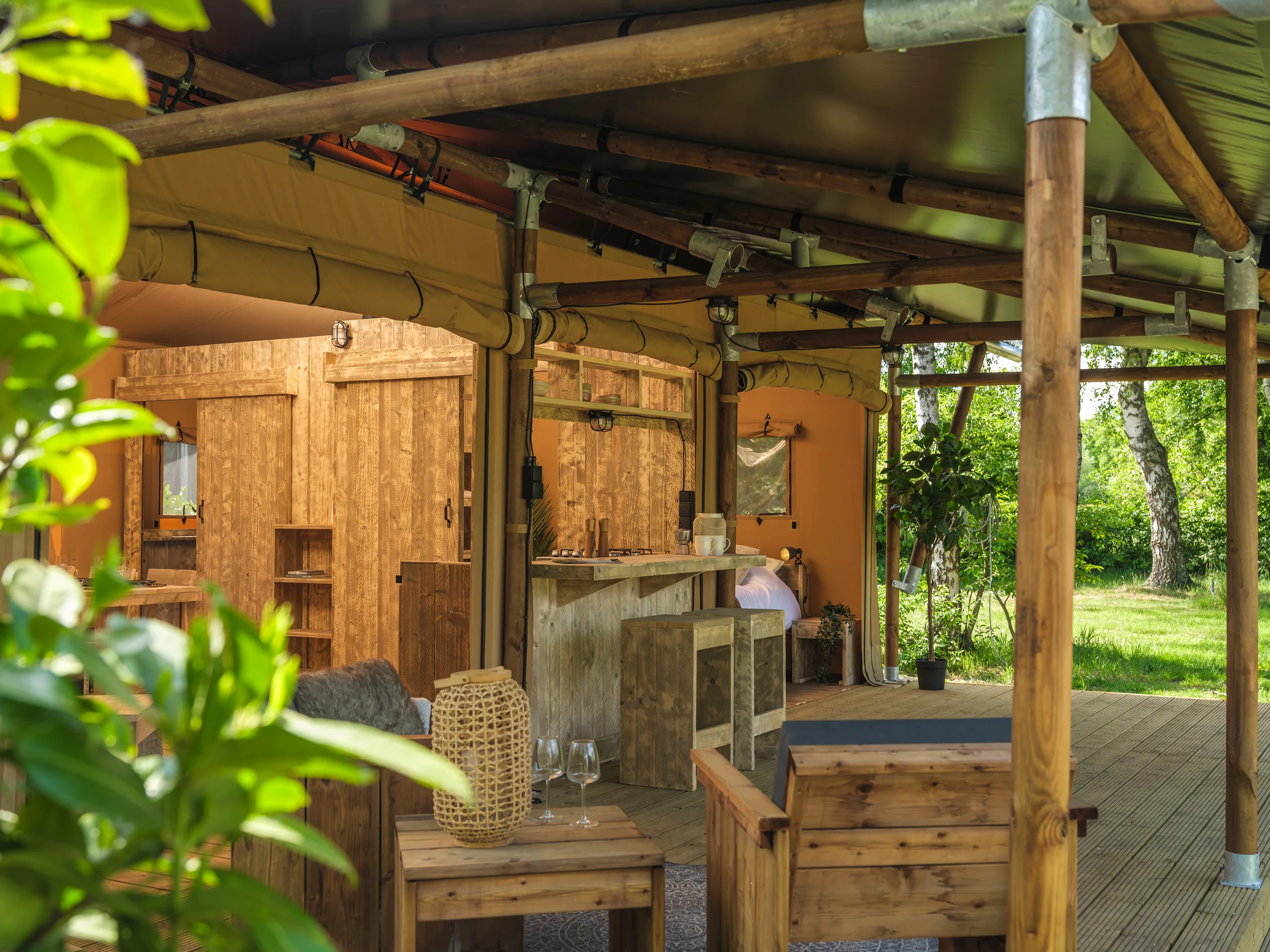 Luxury Suite: terraza cubierta con plantas
